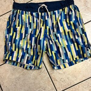 COLE Blue Patterned Swim trunks S